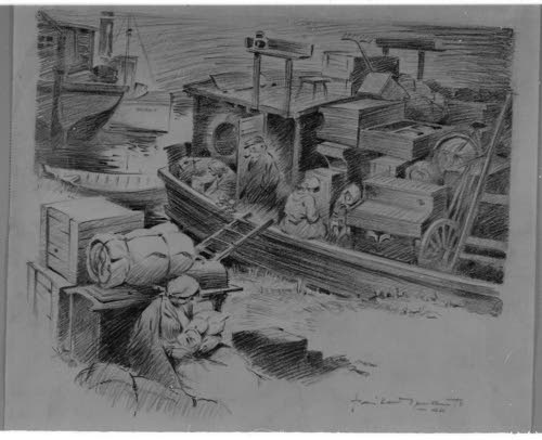 Piirros Poika Vesanto. 1944.