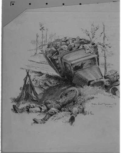 Piirros Poika Vesanto. 1944.