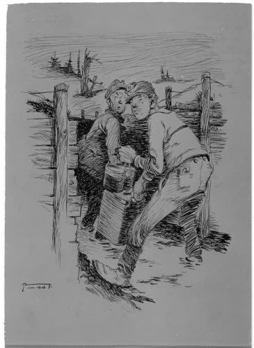 Piirros Poika Vesanto. 1944.