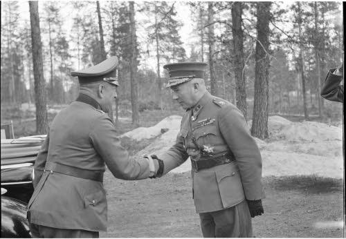 Kenraali Falkenhorstin vierailu Taivalkosken Majalammella