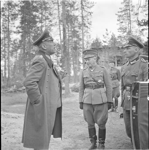 Kenraali Falkenhorstin vierailu kenraali Siilasvuon luona