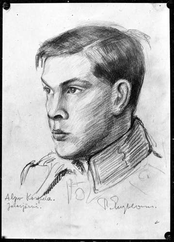 Piirros R.Engblom: "Alpo Korpela, Jalasjärvi". 1941.
